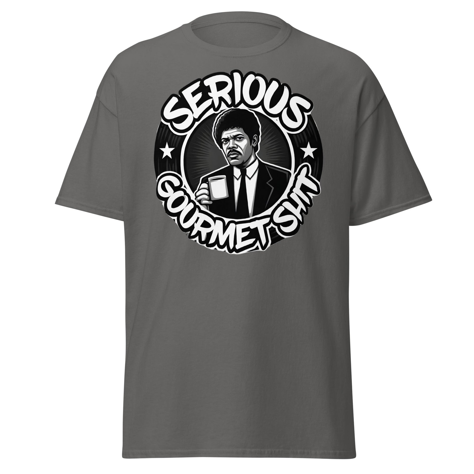 Serious Gourmet Shit Coffee T-Shirt - Cult Movie Fan Tee - Charcoal - T-Shirts Online