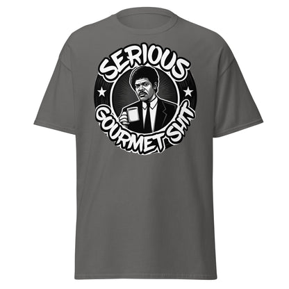 Serious Gourmet Shit Coffee T-Shirt - Cult Movie Fan Tee - Charcoal - T-Shirts Online