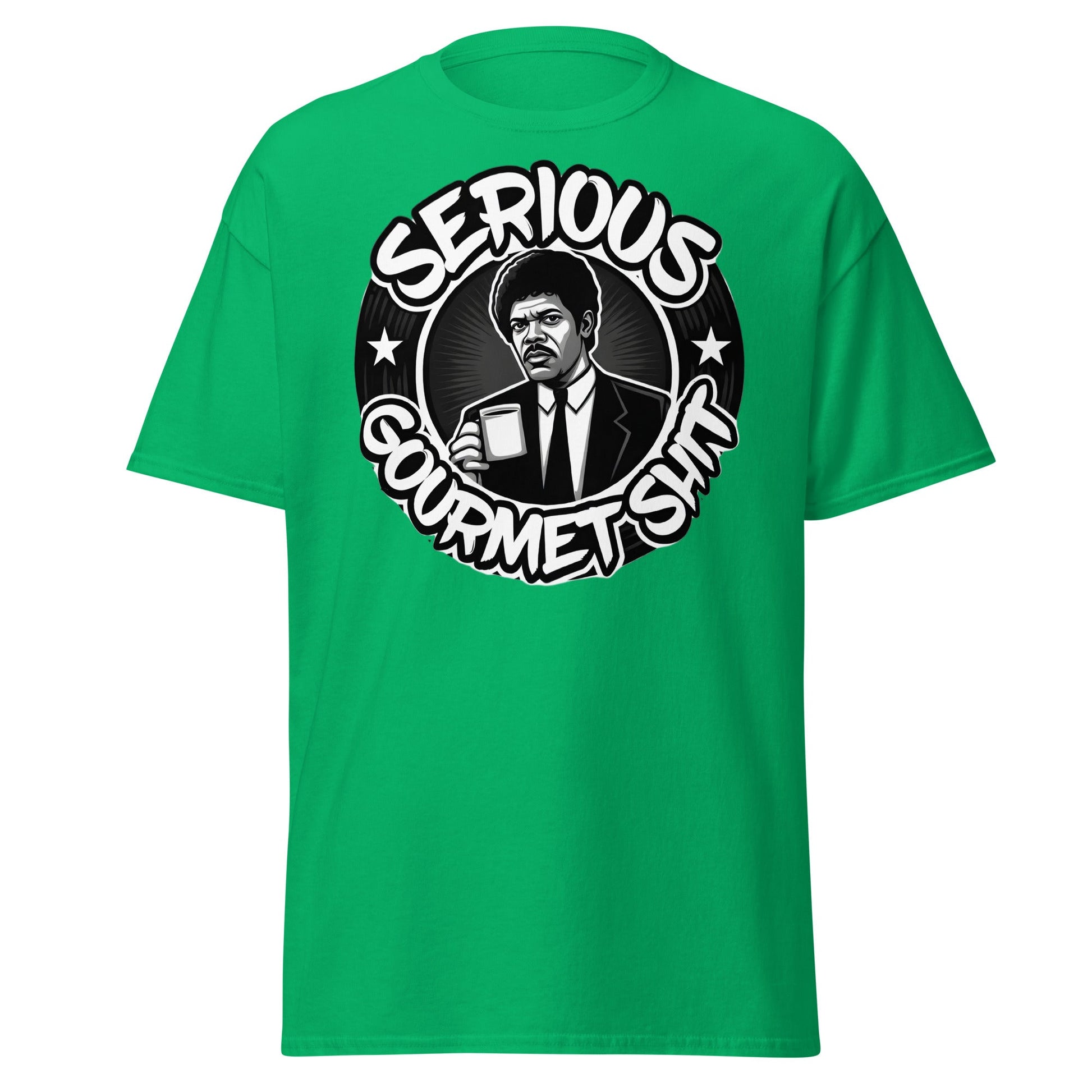 Serious Gourmet Shit Coffee T-Shirt - Cult Movie Fan Tee - Irish Green - T-Shirts Online