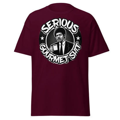 Serious Gourmet Shit Coffee T-Shirt - Cult Movie Fan Tee - Maroon - T-Shirts Online