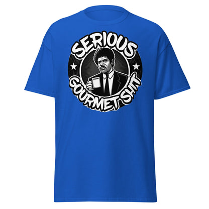 Serious Gourmet Shit Coffee T-Shirt - Cult Movie Fan Tee - Royal - T-Shirts Online