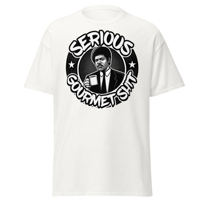 Serious Gourmet Shit Coffee T-Shirt - Cult Movie Fan Tee - White - T-Shirts Online