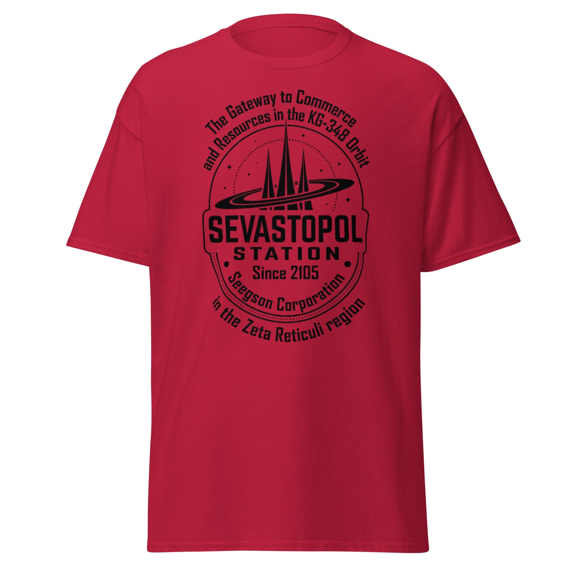 Sevastopol Station T-Shirt | Seegson Corp Sci - Fi Tee - Cardinal - T-Shirts Online