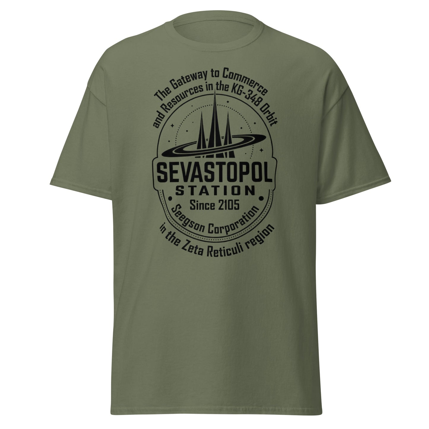 Sevastopol Station T-Shirt | Seegson Corp Sci - Fi Tee - Military Green - T-Shirts Online