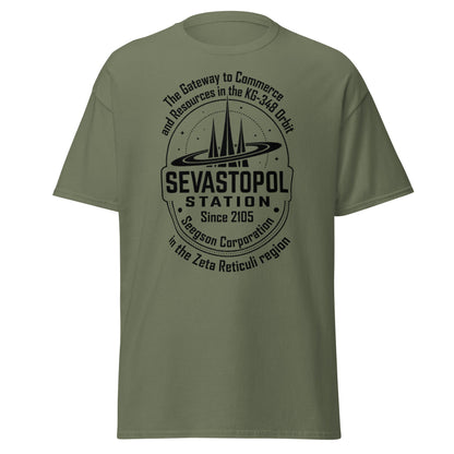 Sevastopol Station T-Shirt | Seegson Corp Sci - Fi Tee - Military Green - T-Shirts Online
