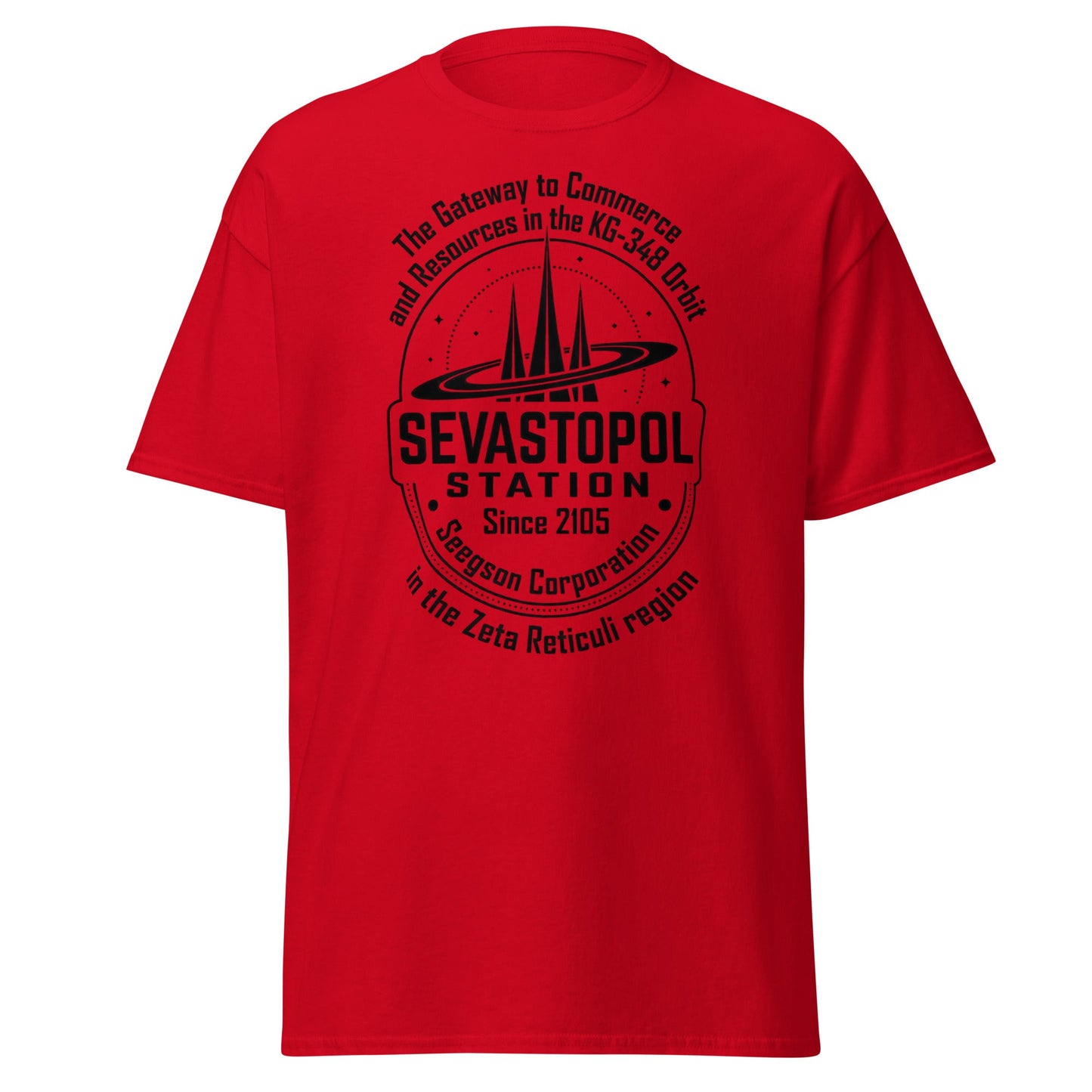 Sevastopol Station T-Shirt | Seegson Corp Sci - Fi Tee - Red - T-Shirts Online