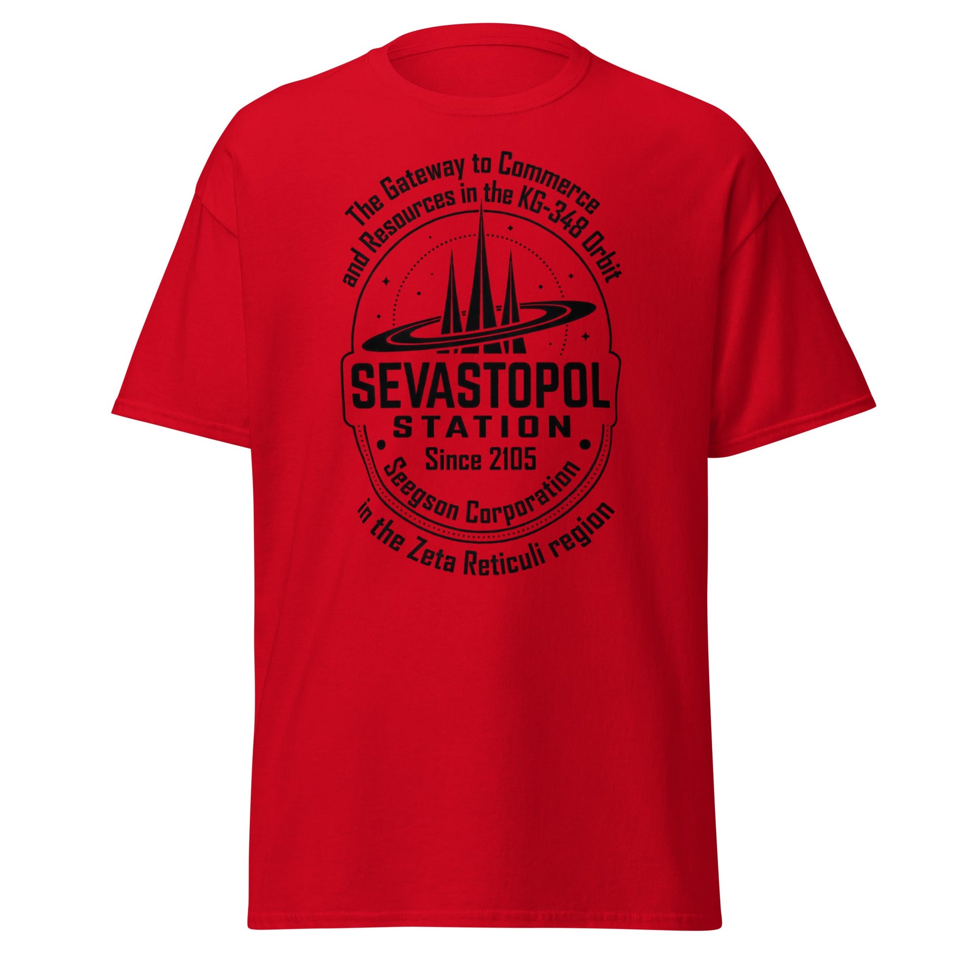 Sevastopol Station T-Shirt | Seegson Corp Sci - Fi Tee - Red - T-Shirts Online