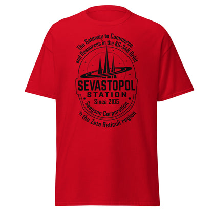 Sevastopol Station T-Shirt | Seegson Corp Sci - Fi Tee - Red - T-Shirts Online
