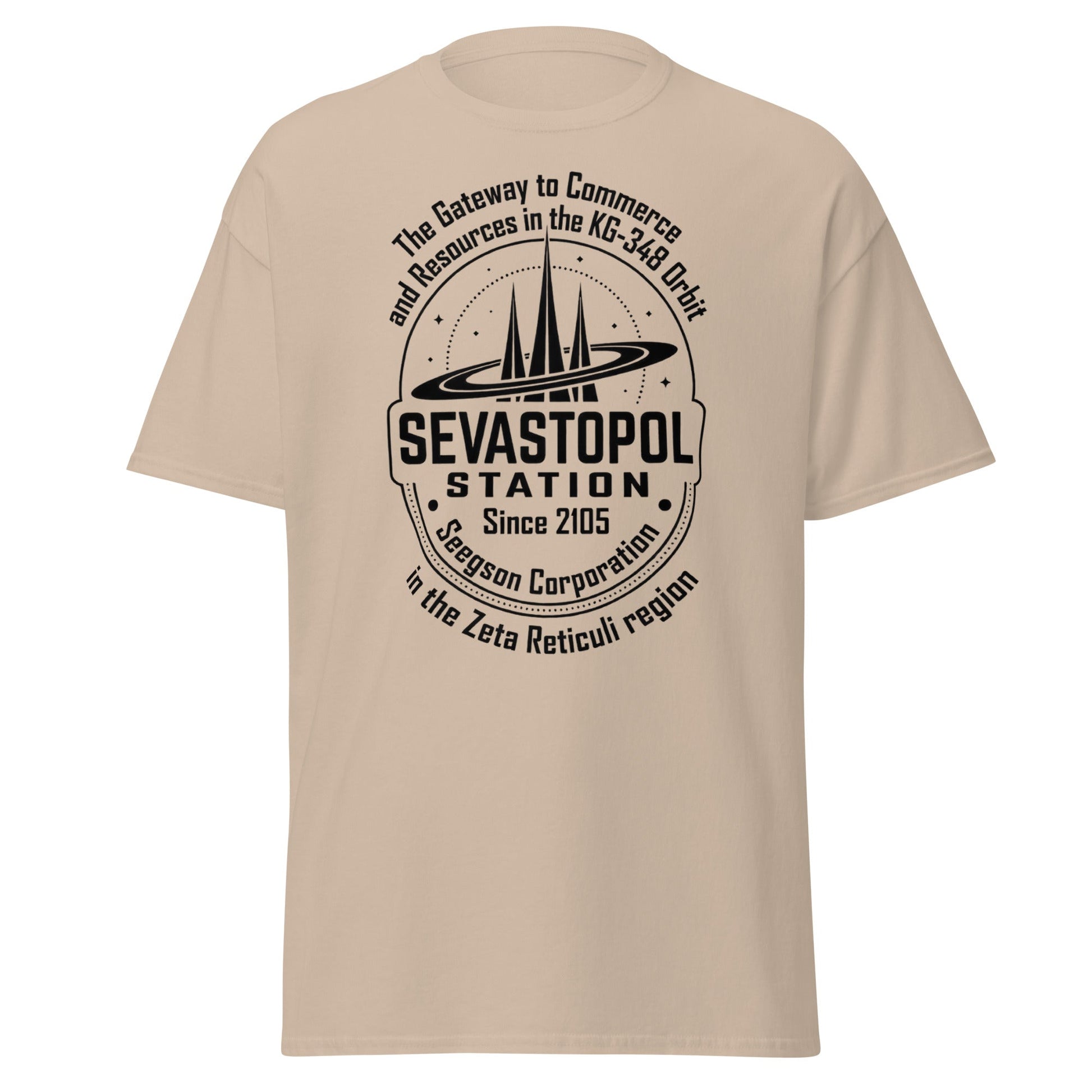 Sevastopol Station T-Shirt | Seegson Corp Sci - Fi Tee - Sand - T-Shirts Online