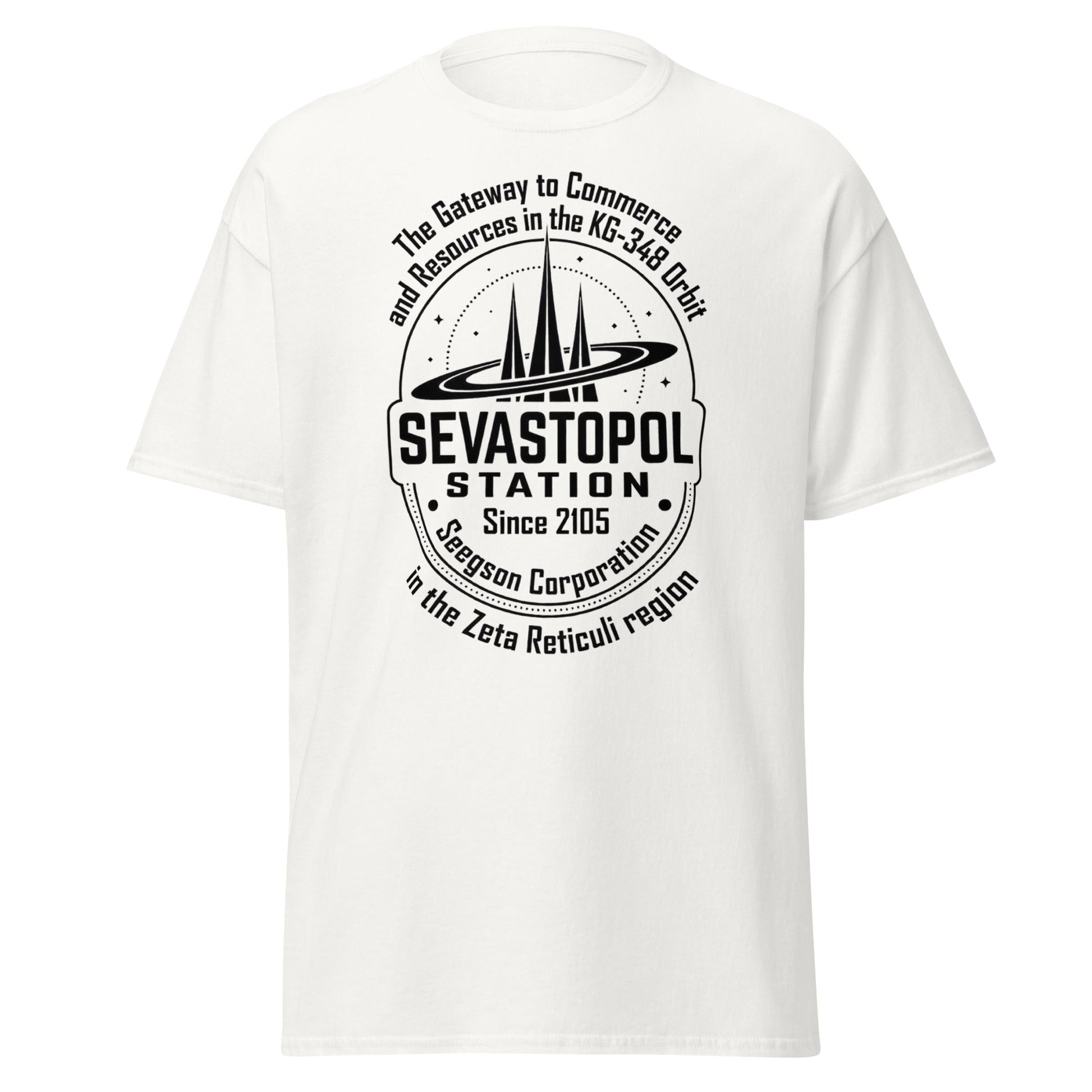 Sevastopol Station T-Shirt | Seegson Corp Sci - Fi Tee - White - T-Shirts Online
