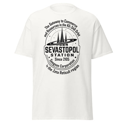 Sevastopol Station T-Shirt | Seegson Corp Sci - Fi Tee - White - T-Shirts Online