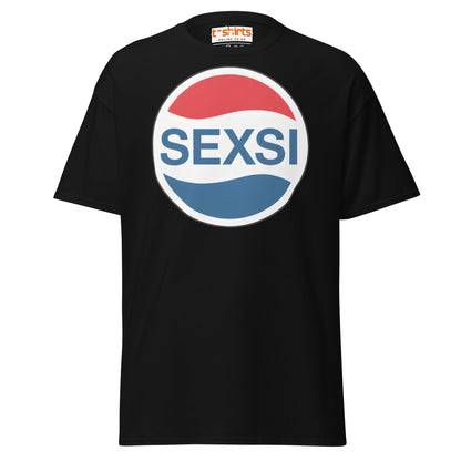 SEXSI Parody Logo T-Shirt – Funny Adult Humor Tee - Black - T-Shirts Online