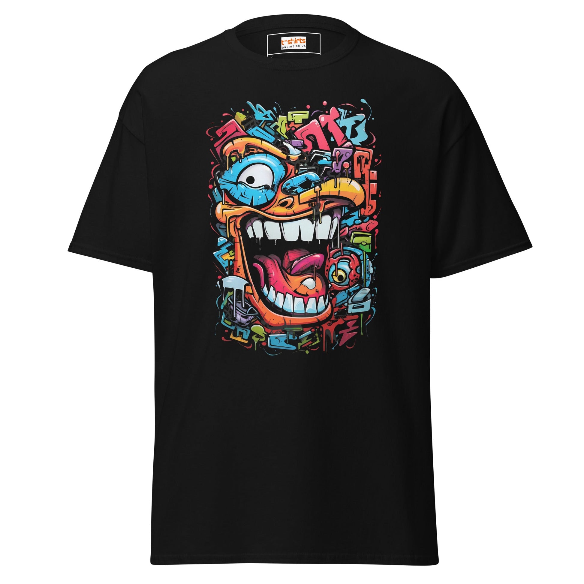 Shapes of Chaos | Abstract T-Shirt - Black - T-Shirts Online