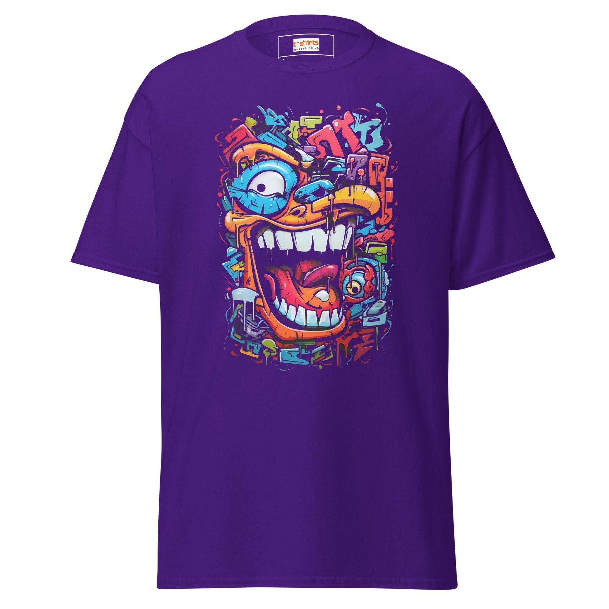 Shapes of Chaos | Abstract T-Shirt - Purple - T-Shirts Online