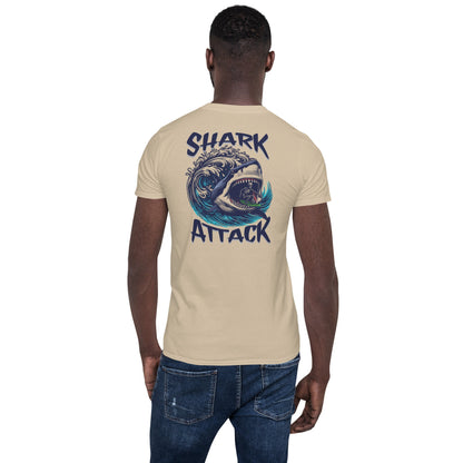 Shark Attack T-Shirt - Beachwear Tee - Sand - T-Shirts Online