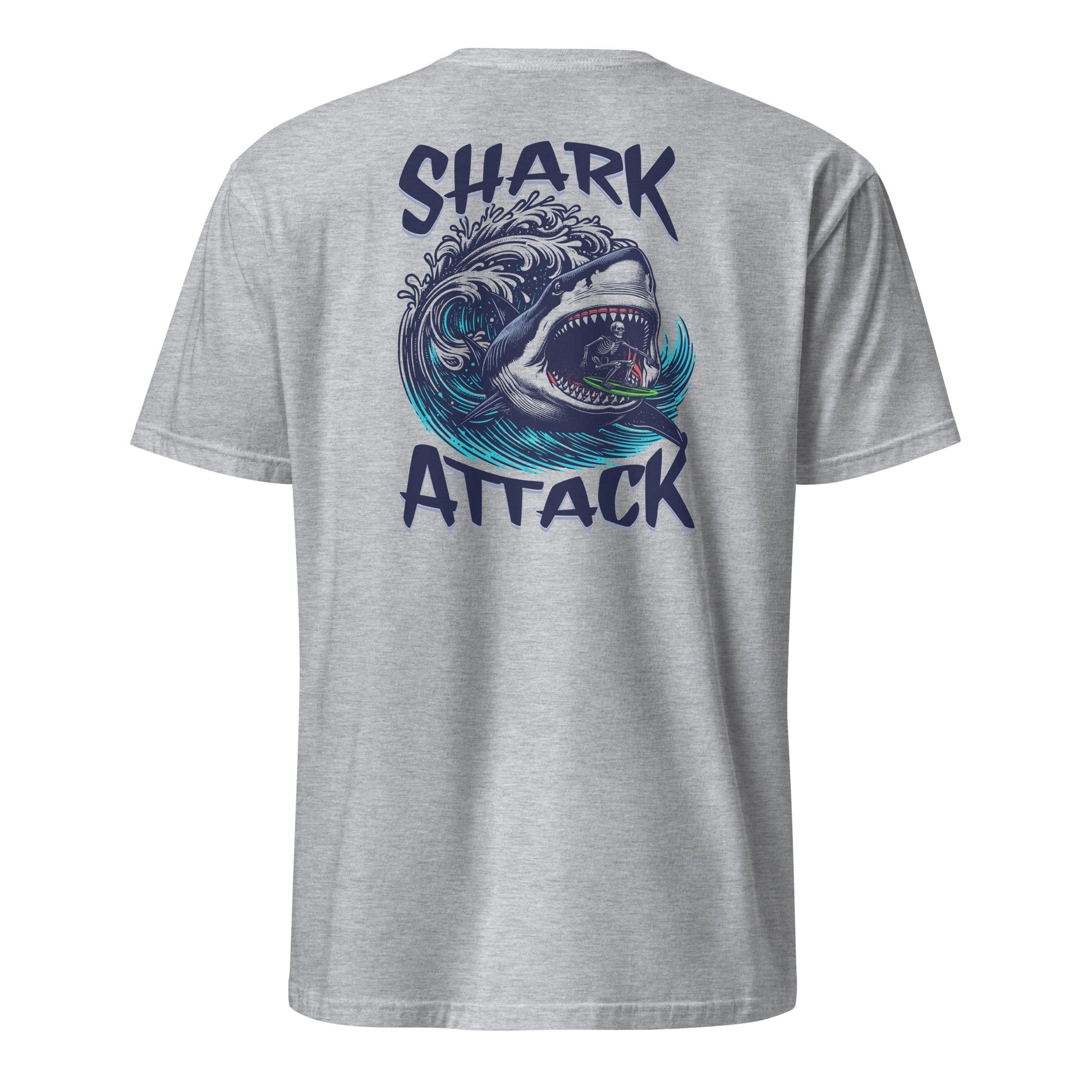 Shark Attack T-Shirt - Beachwear Tee - Sport Grey - T-Shirts Online