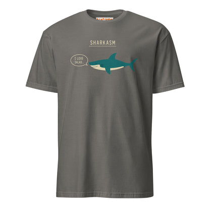 Sharkasm T-Shirt – Funny Sarcastic Shark Tee - Charcoal - T-Shirts Online