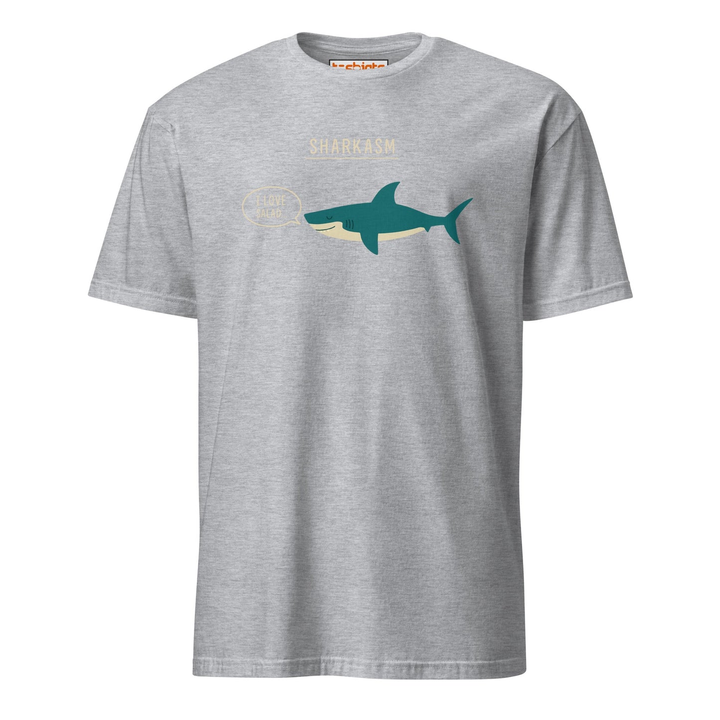 Sharkasm T-Shirt – Funny Sarcastic Shark Tee - Sport Grey - T-Shirts Online