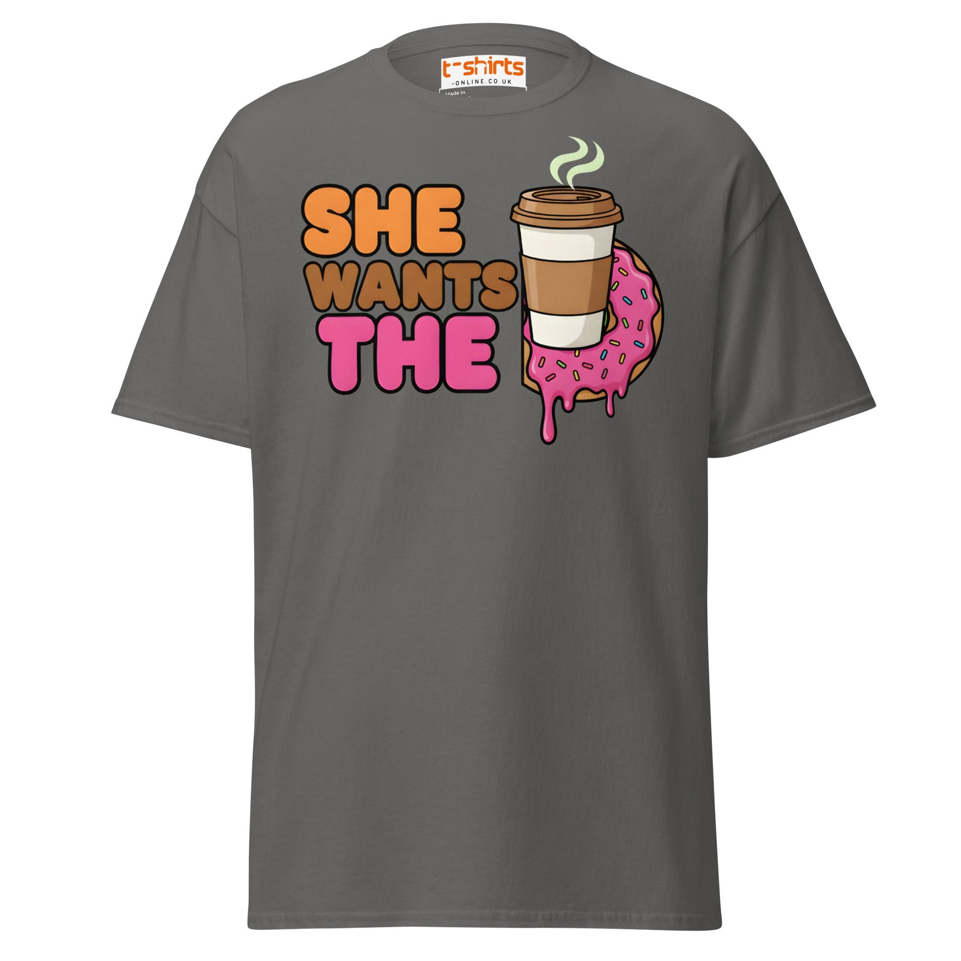 She Wants The D T-Shirt - Charcoal - T-Shirts Online
