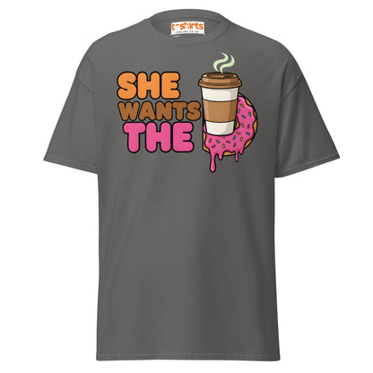 She Wants The D T-Shirt - Charcoal - T-Shirts Online