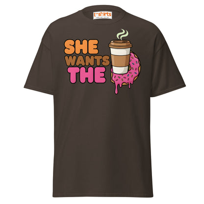 She Wants The D T-Shirt - Dark Chocolate - T-Shirts Online