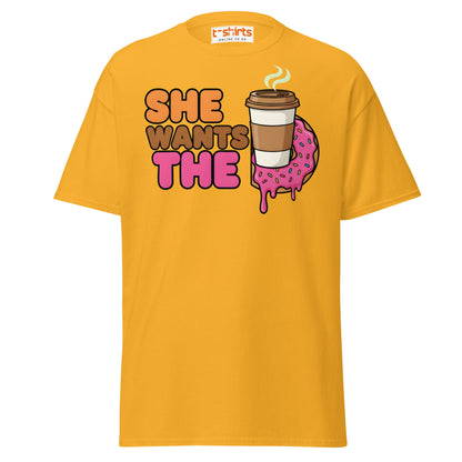 She Wants The D T-Shirt - Gold - T-Shirts Online