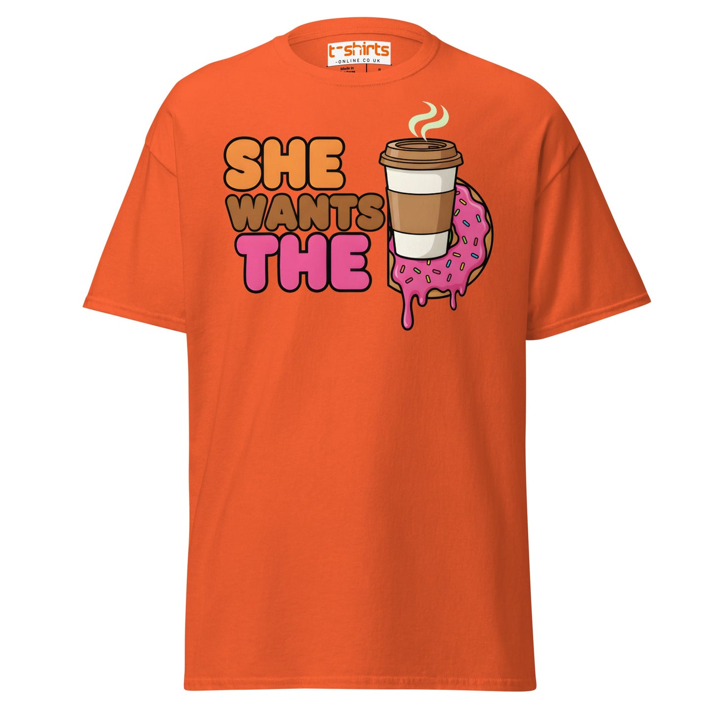 She Wants The D T-Shirt - Orange - T-Shirts Online