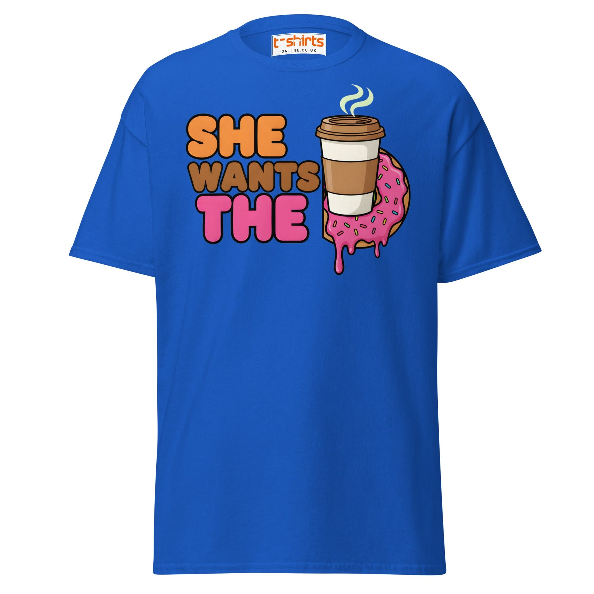 She Wants The D T-Shirt - Royal - T-Shirts Online