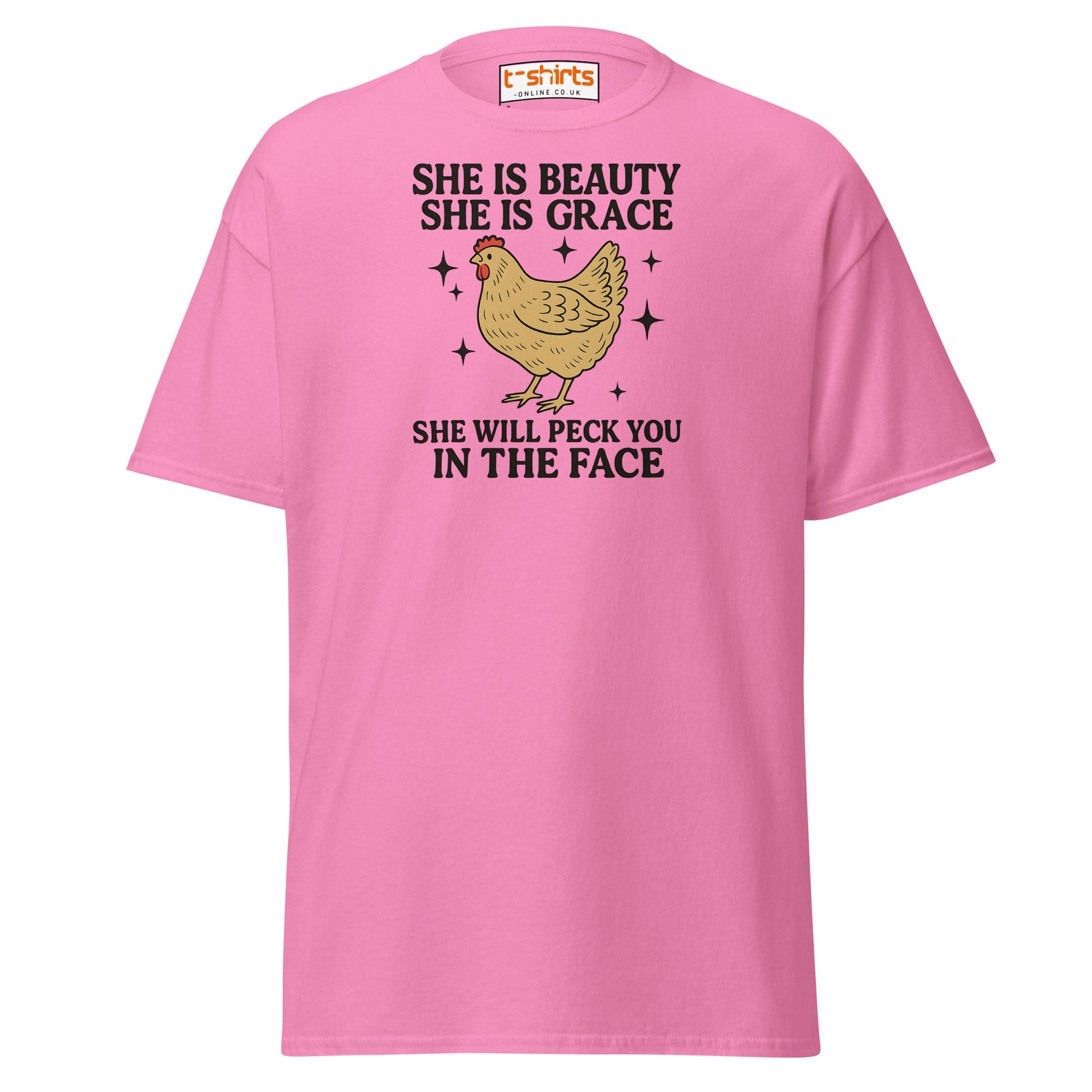 She Will Peck You T-Shirt – Funny Chicken Humor Tee - Azalea - T-Shirts Online