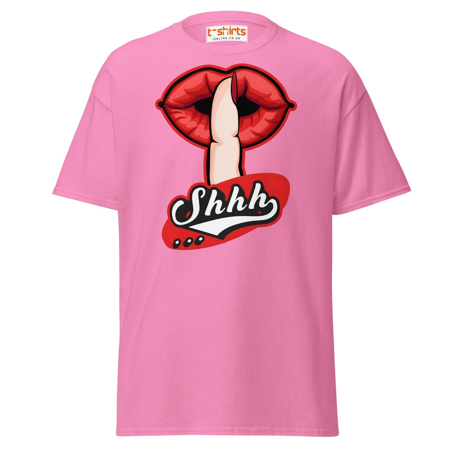 Shhh Lips T-Shirt | Sexy Retro Style Graphic Tee - Azalea - T-Shirts Online