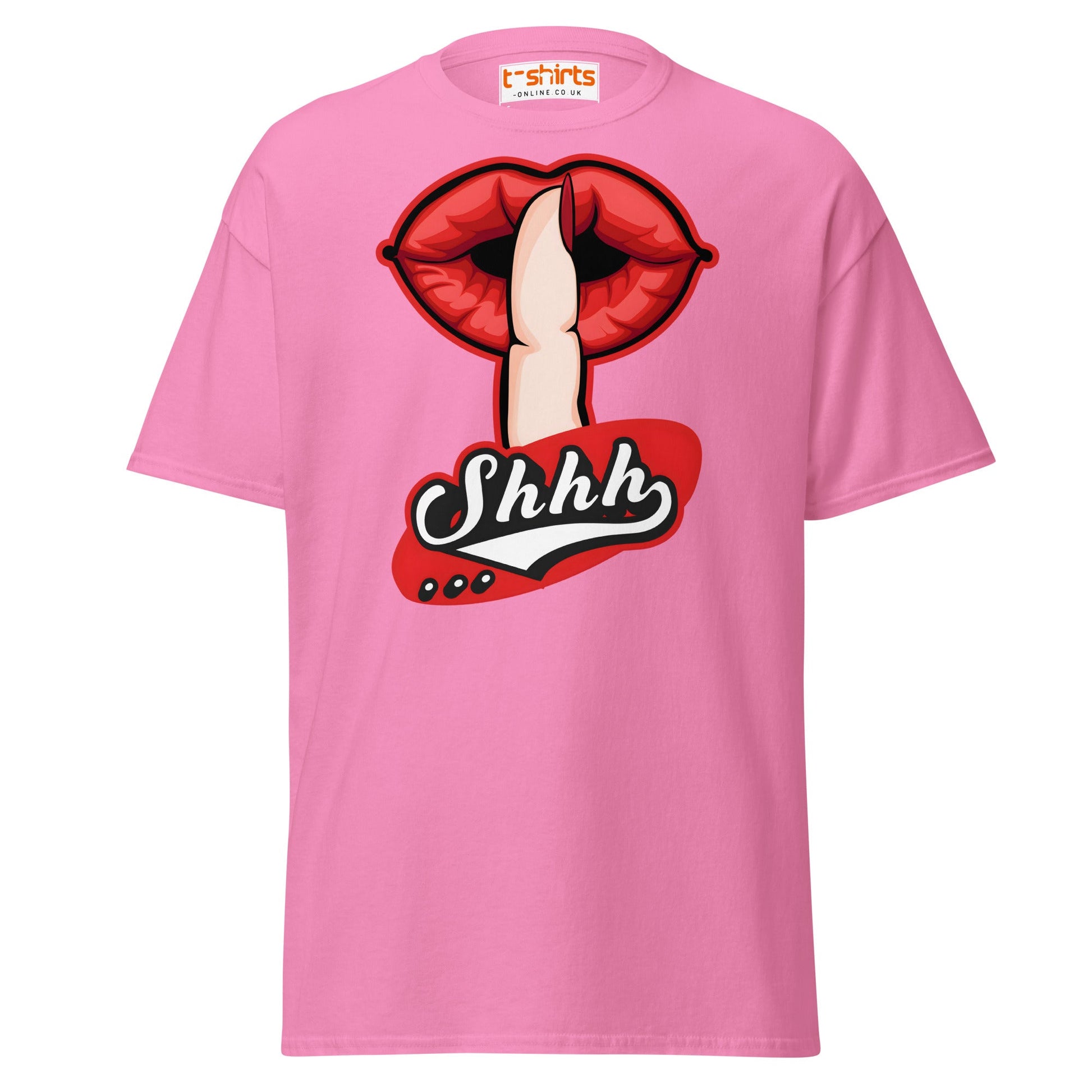 Shhh Lips T-Shirt | Sexy Retro Style Graphic Tee - Azalea - T-Shirts Online
