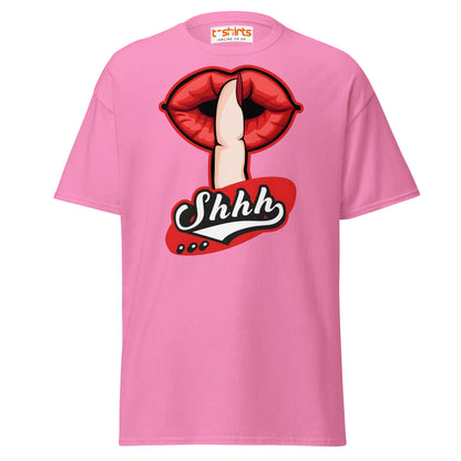 Shhh Lips T-Shirt | Sexy Retro Style Graphic Tee - Azalea - T-Shirts Online