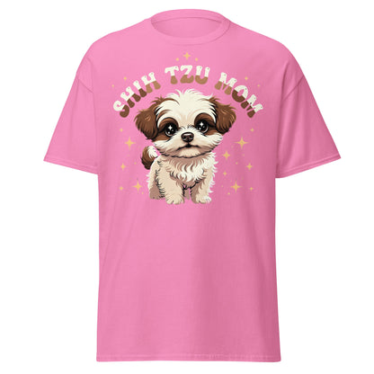 Shih Tzu Mom T-Shirt | Cute Retro Puppy Dog Lover Tee - Azalea - T-Shirts Online