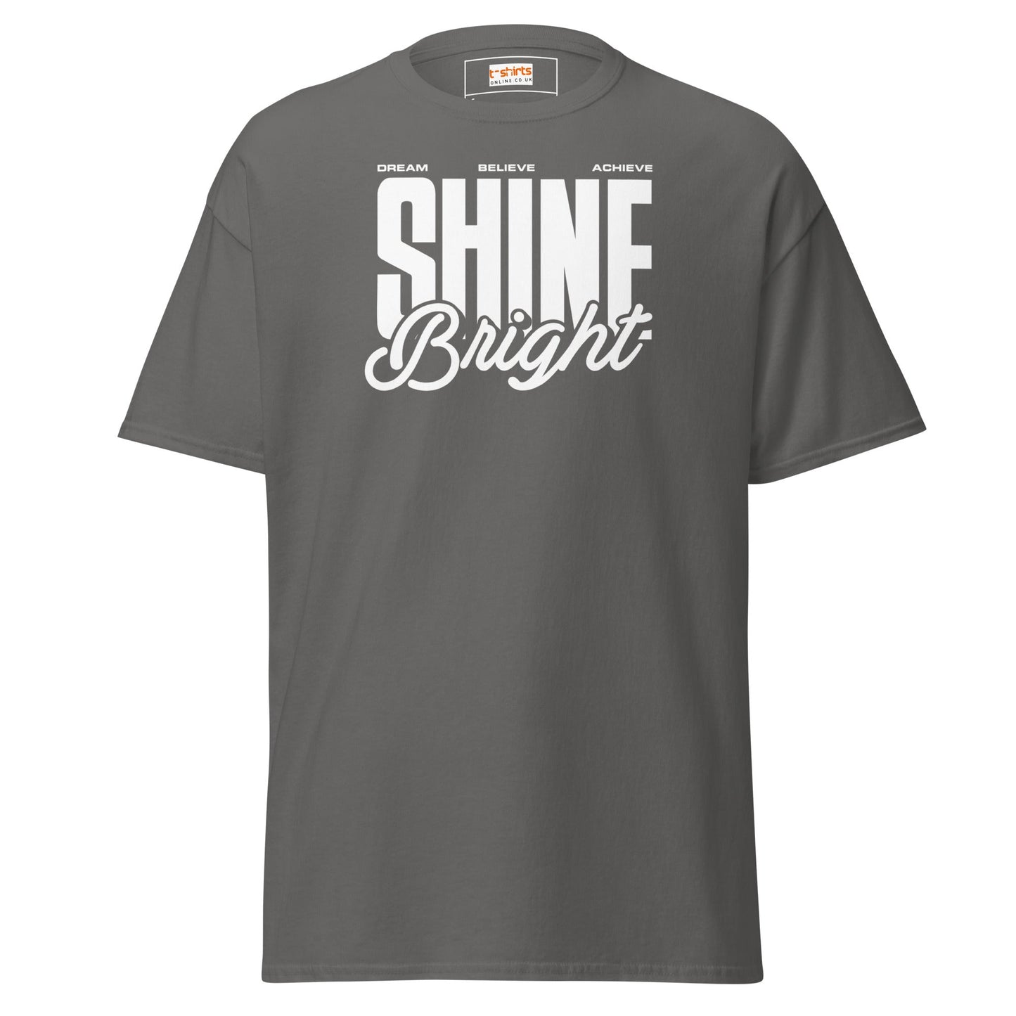 Shine Bright | Positivity T-Shirt - Charcoal - T-Shirts Online