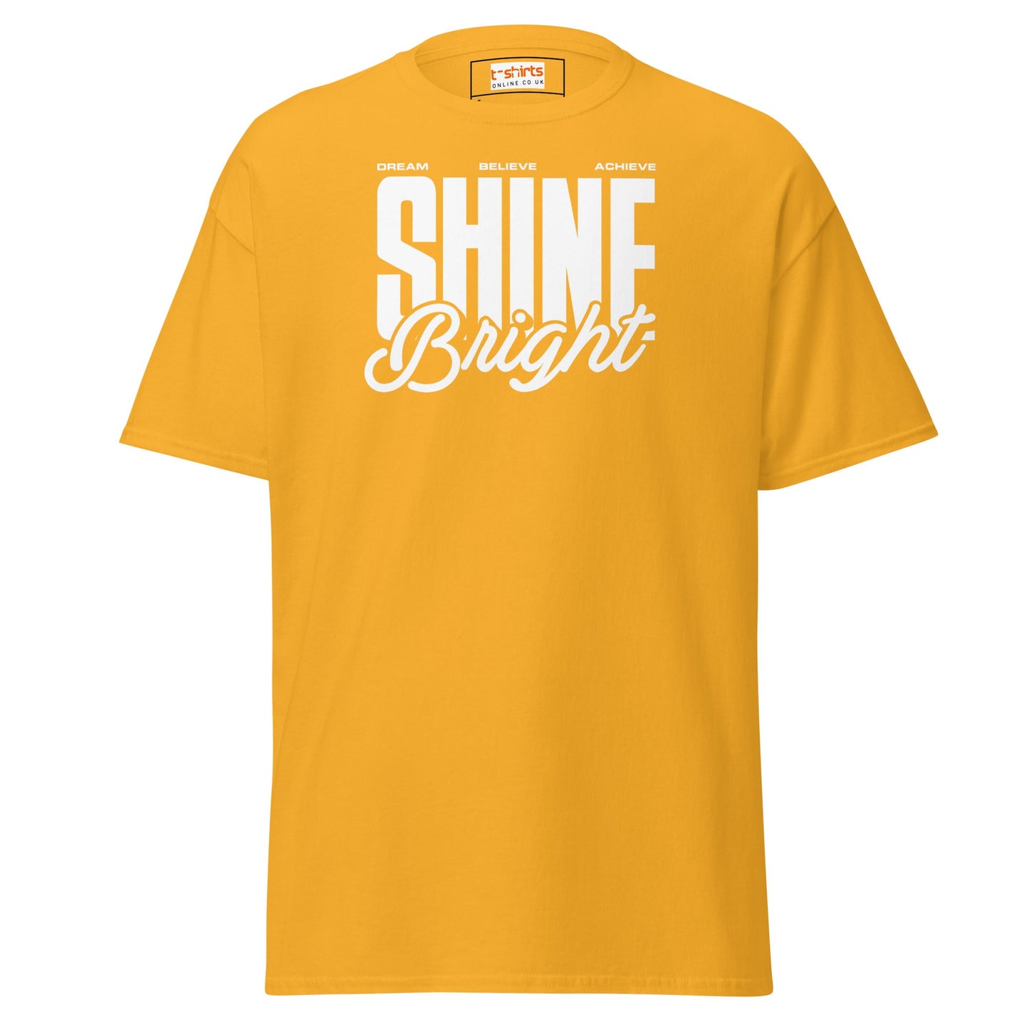 Shine Bright | Positivity T-Shirt - Gold - T-Shirts Online