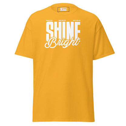 Shine Bright | Positivity T-Shirt - Gold - T-Shirts Online