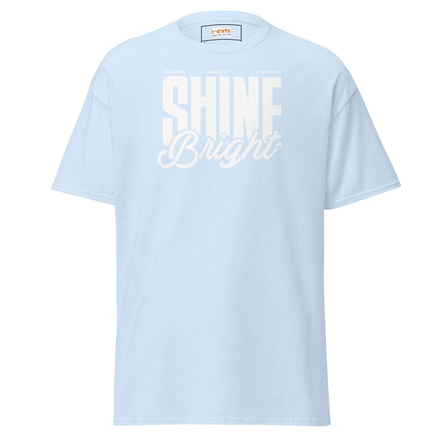 Shine Bright | Positivity T-Shirt - Light Blue - T-Shirts Online