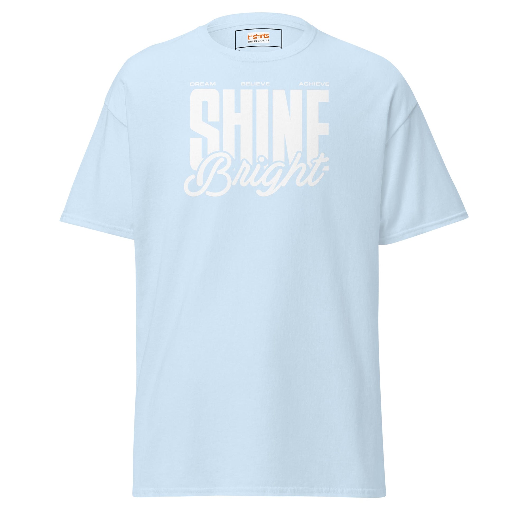Shine Bright | Positivity T-Shirt - Light Blue - T-Shirts Online