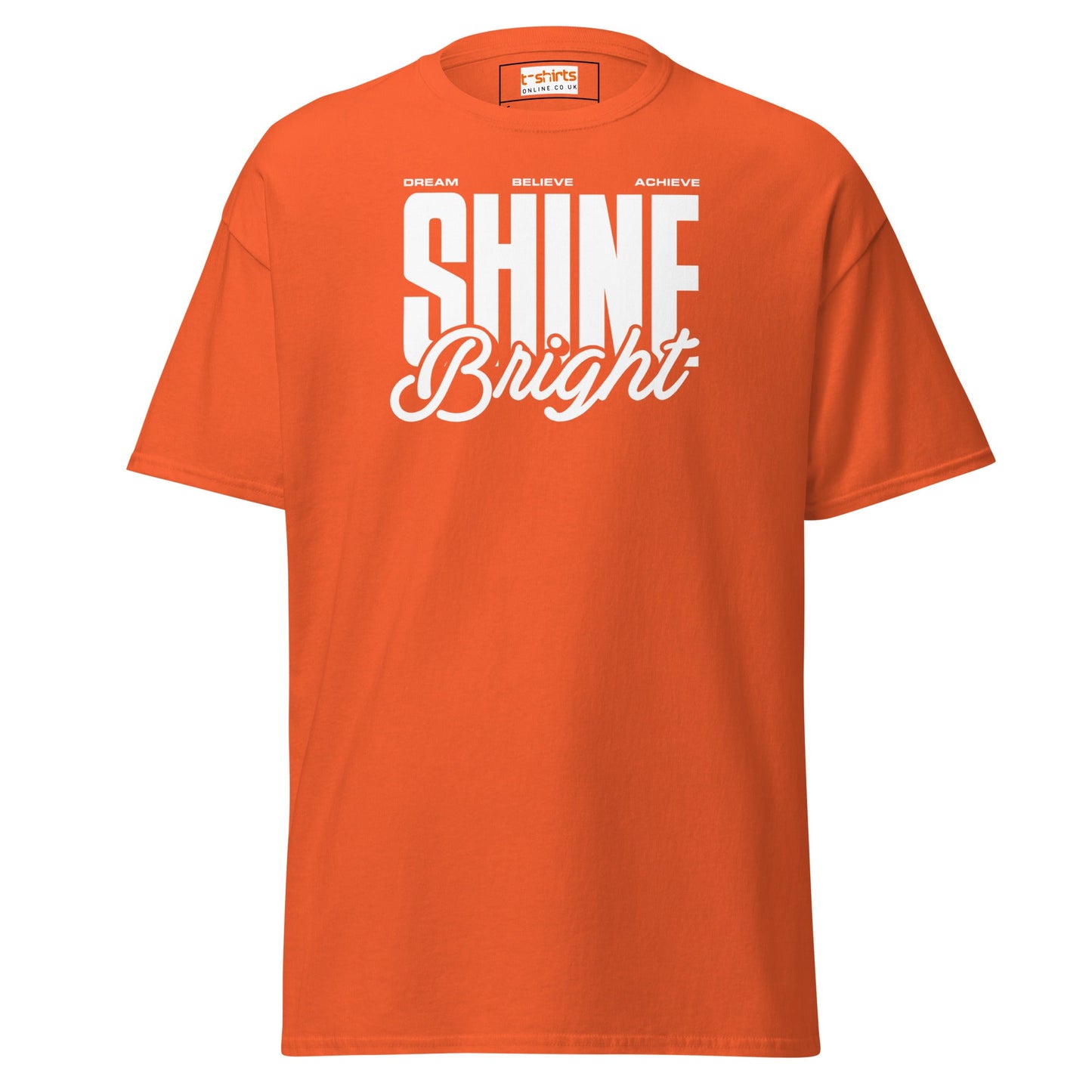 Shine Bright | Positivity T-Shirt - Orange - T-Shirts Online