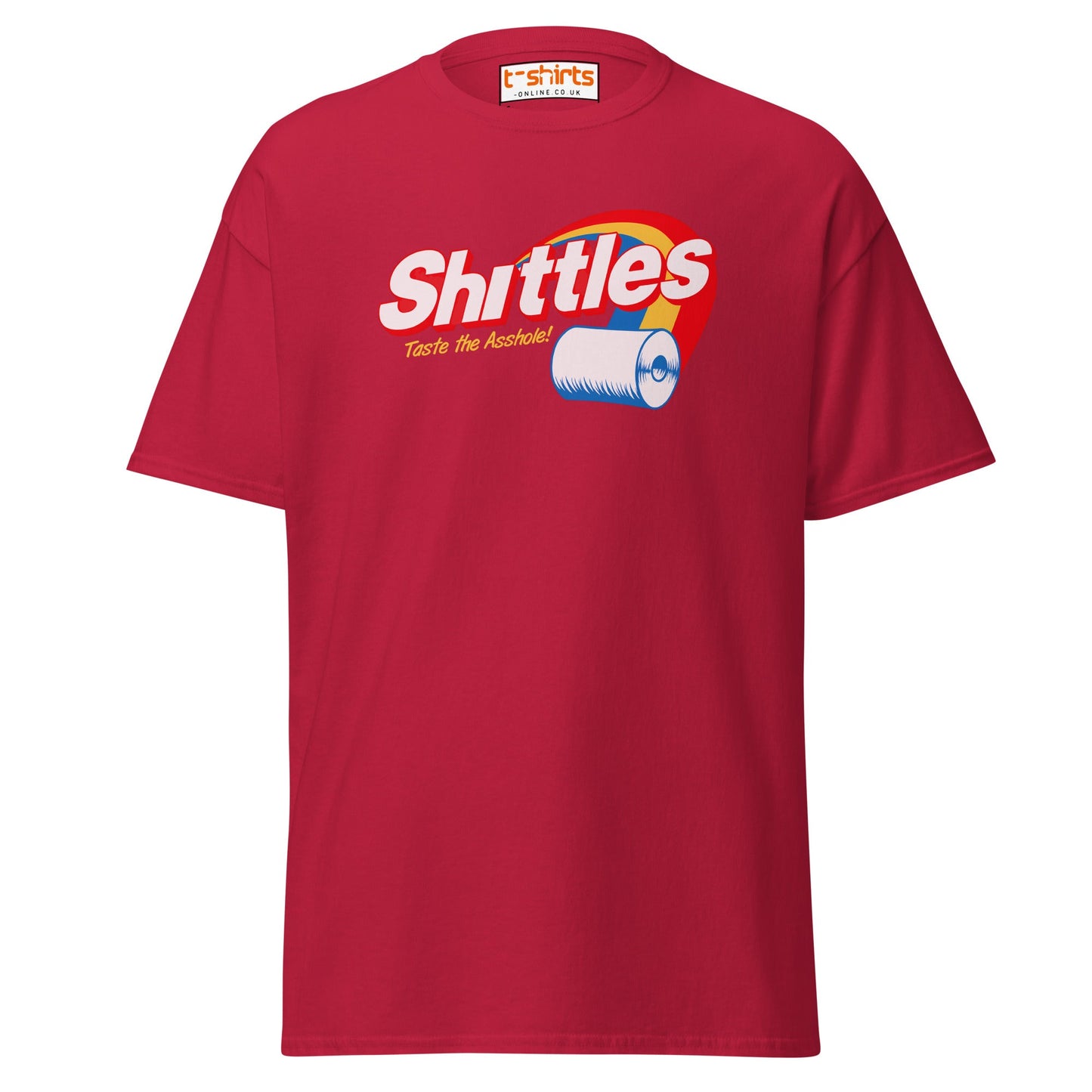 Shittles Parody T-Shirt – Funny Toilet Paper Gag Tee - Cardinal - T-Shirts Online