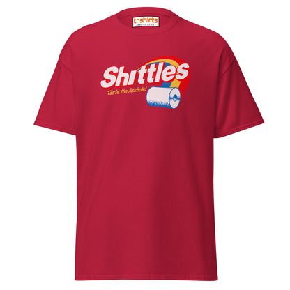 Shittles Parody T-Shirt – Funny Toilet Paper Gag Tee - Cardinal - T-Shirts Online