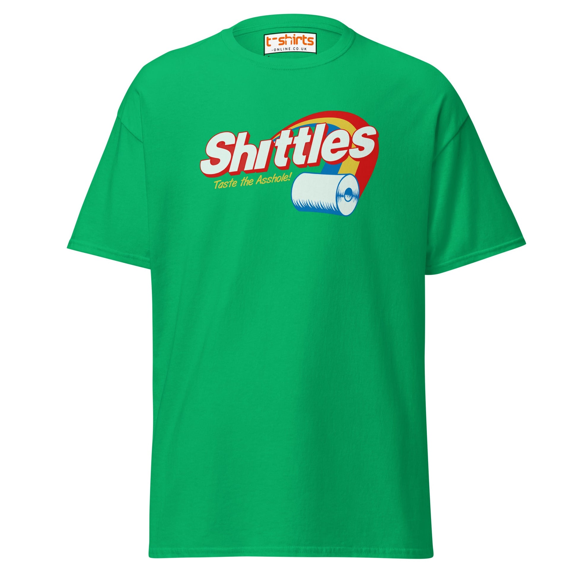 Shittles Parody T-Shirt – Funny Toilet Paper Gag Tee - Irish Green - T-Shirts Online