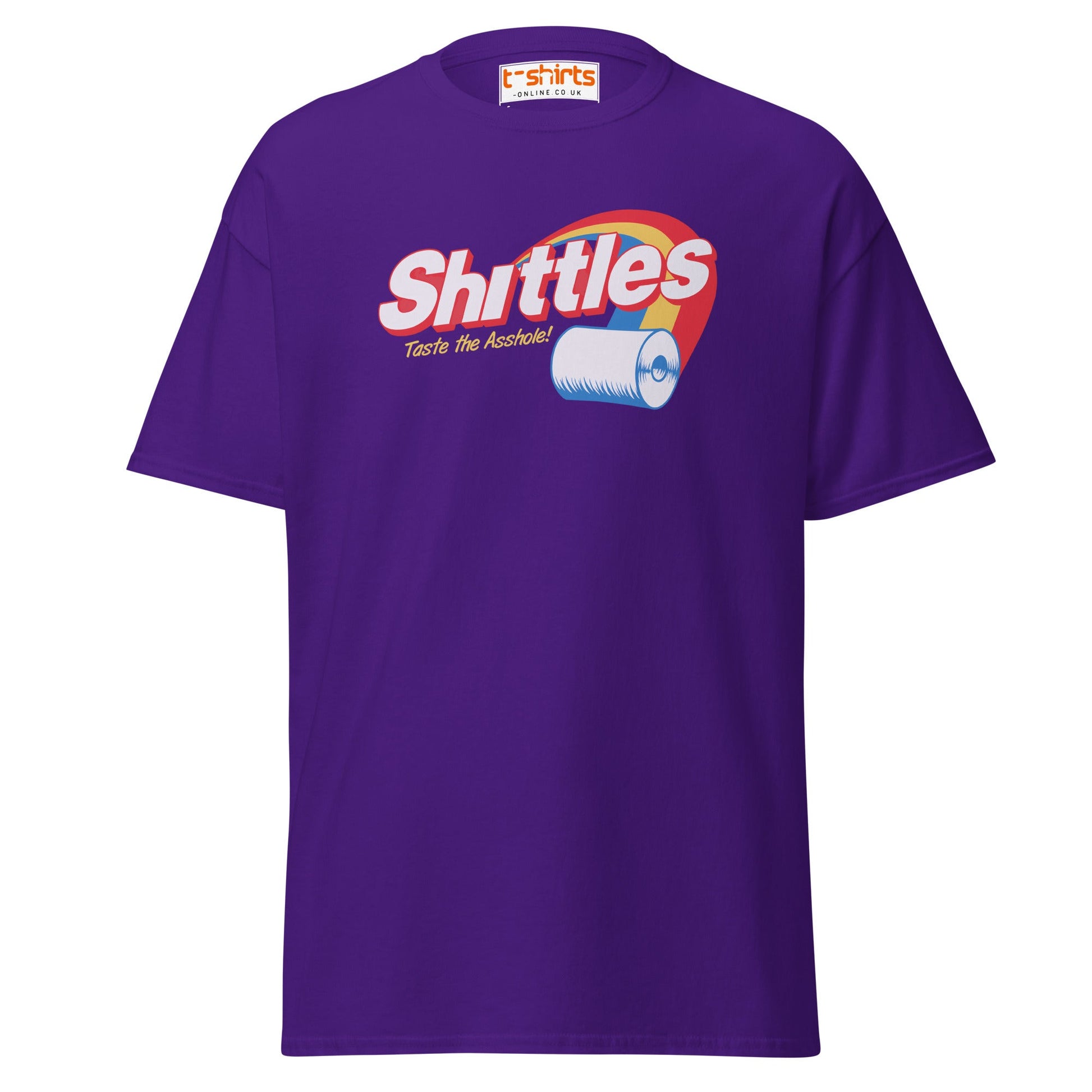 Shittles Parody T-Shirt – Funny Toilet Paper Gag Tee - Purple - T-Shirts Online