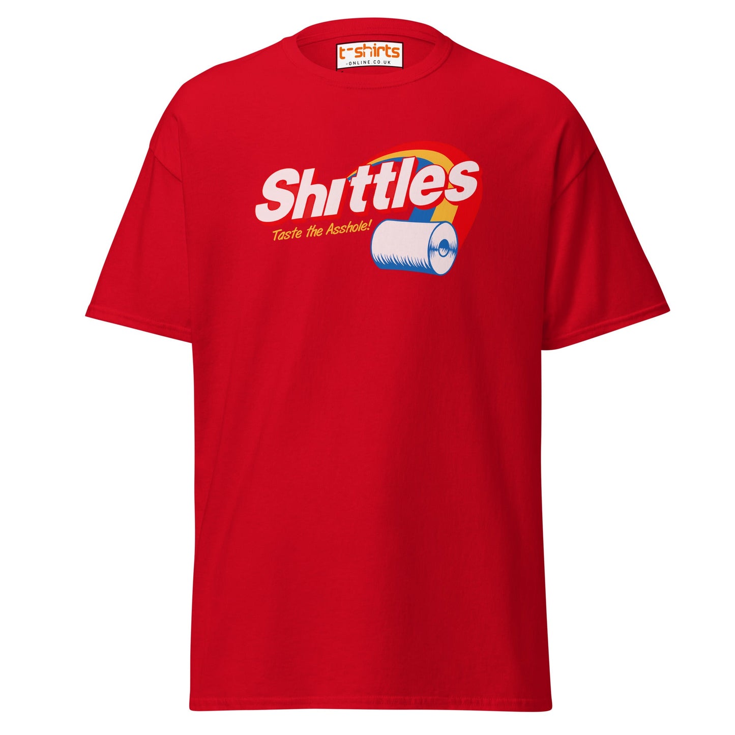Shittles Parody T-Shirt – Funny Toilet Paper Gag Tee - Red - T-Shirts Online