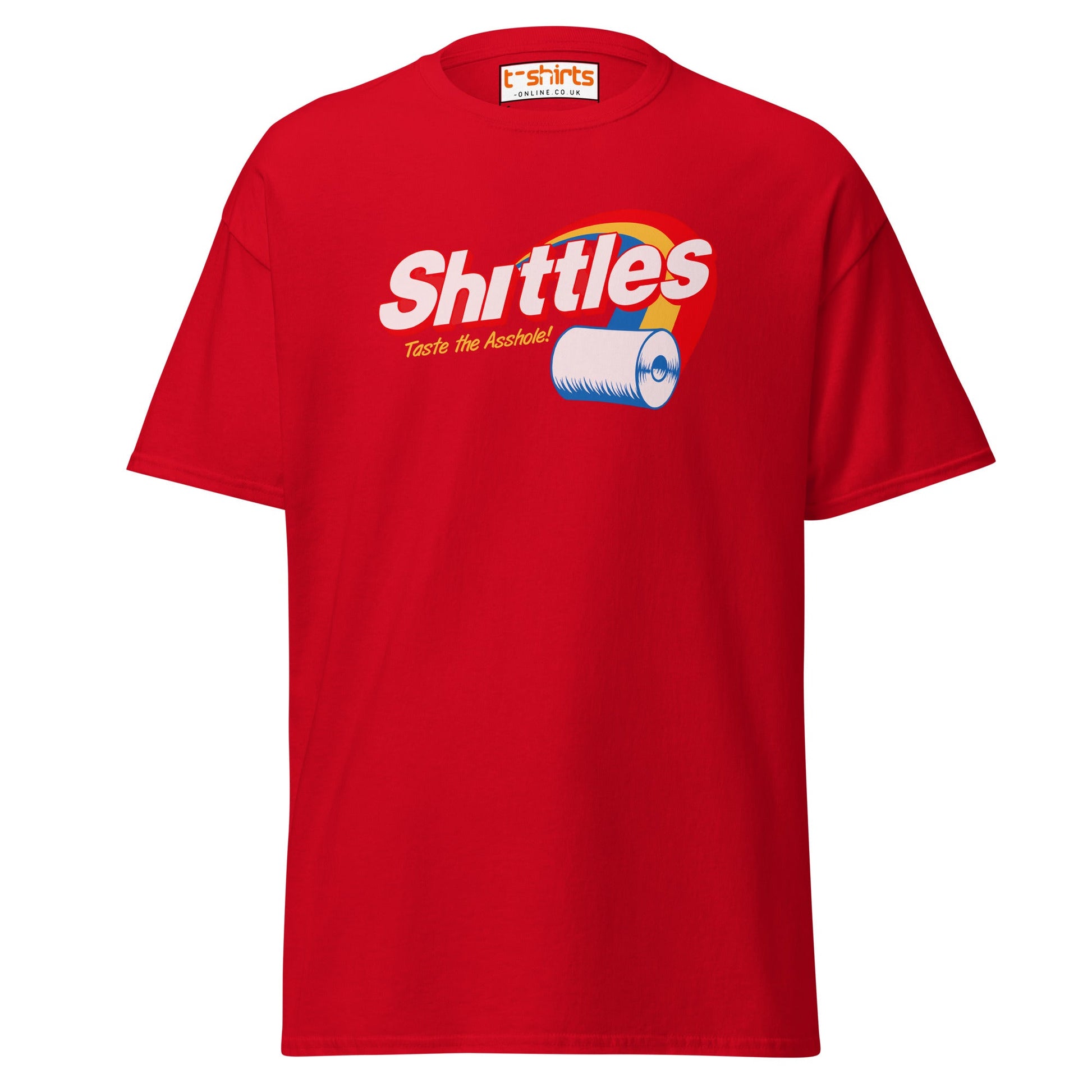 Shittles Parody T-Shirt – Funny Toilet Paper Gag Tee - Red - T-Shirts Online