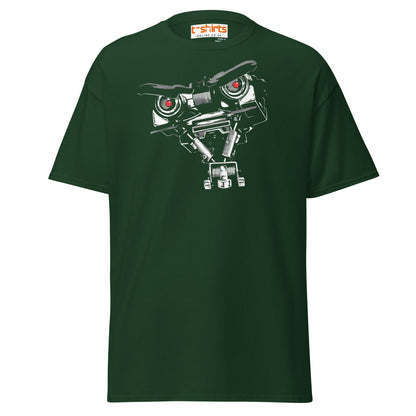 Short Circuit T-Shirt | Johnny 5 Robot Retro Tee - Forest Green - T-Shirts Online