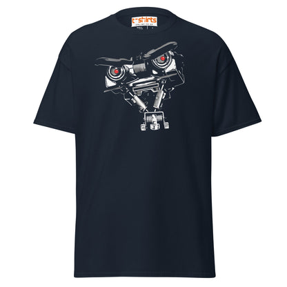 Short Circuit T-Shirt | Johnny 5 Robot Retro Tee - Navy - T-Shirts Online