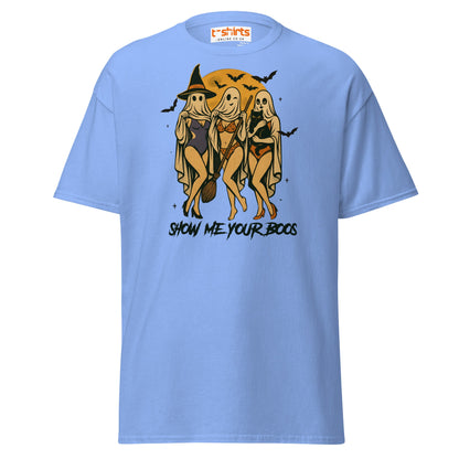 Show Me Your Boos Funny Halloween T-Shirt - Carolina Blue - T-Shirts Online