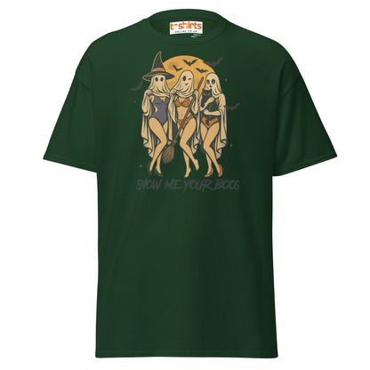 Show Me Your Boos Funny Halloween T-Shirt - Forest Green - T-Shirts Online
