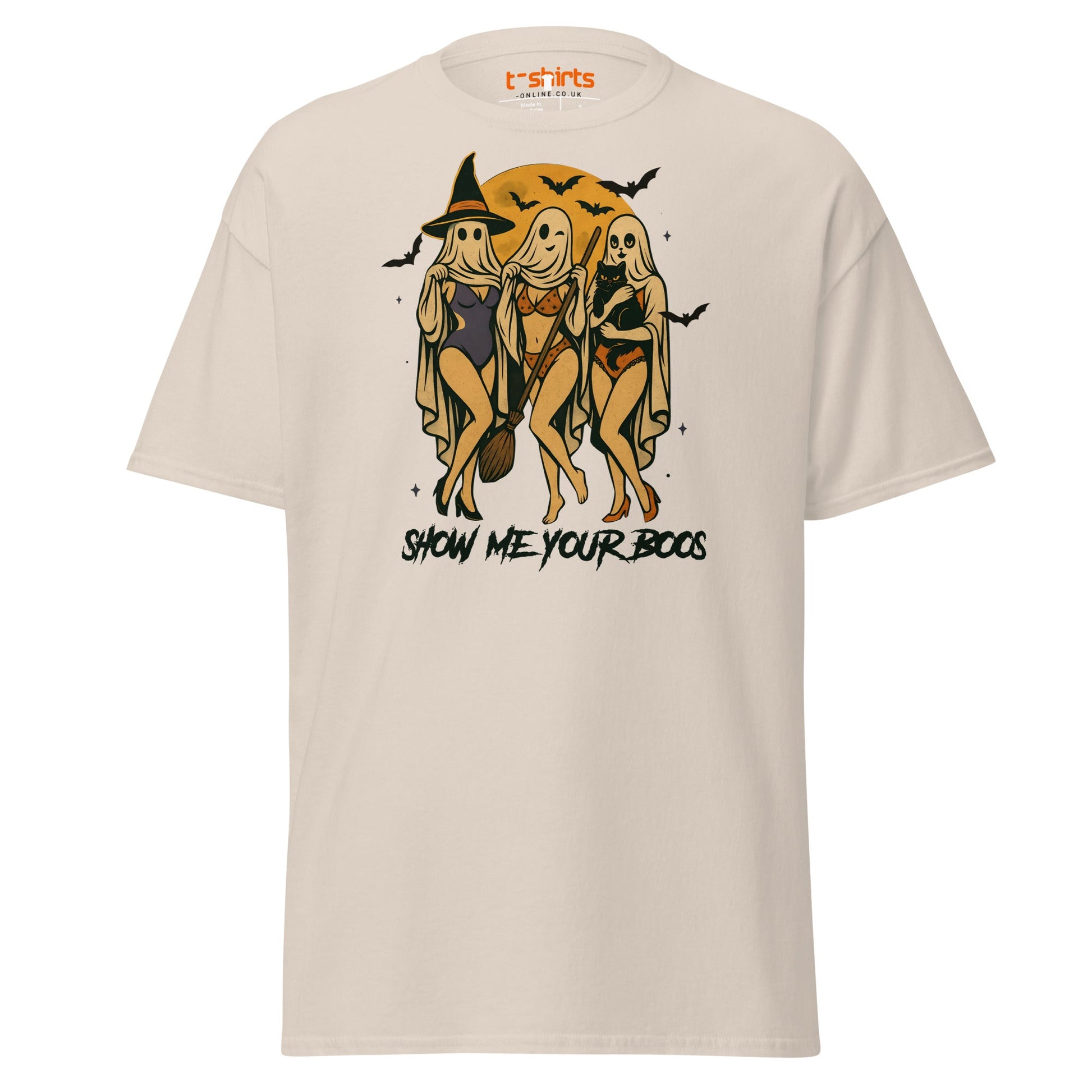 Show Me Your Boos Funny Halloween T-Shirt - Natural - T-Shirts Online